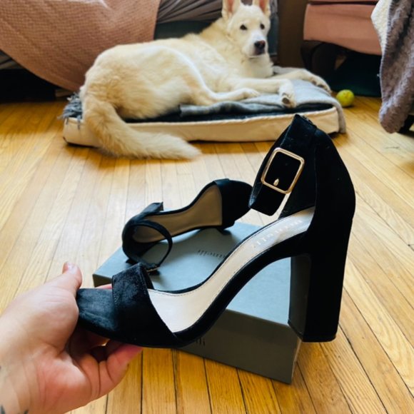 MINELLI BLACK SUEDE SANDAL - BEINTA - Picture 1 of 7